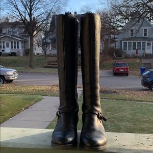 Elegant, black Cole Haan high boots, size 6B